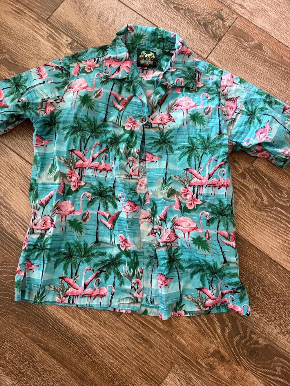 Vintage Hawaiian shirt flamingo xs Bennys